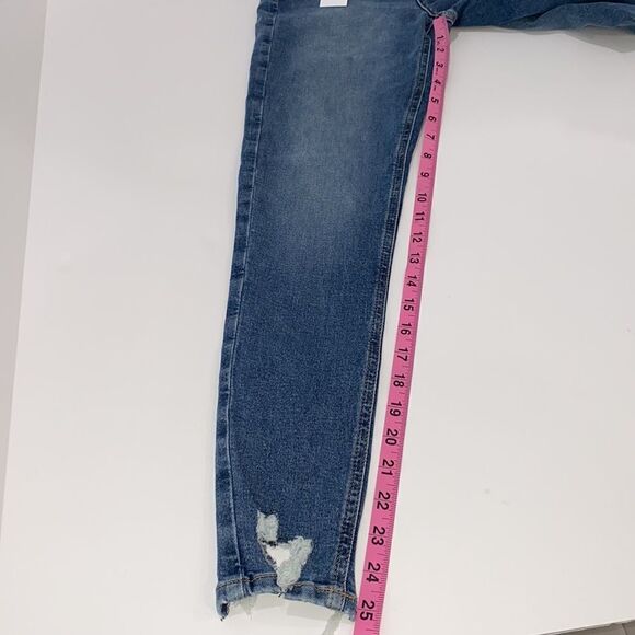 Topshop Jamie High Waisted Skinny Ripped Hem Jeans Size 2 - Picture 14 of 16